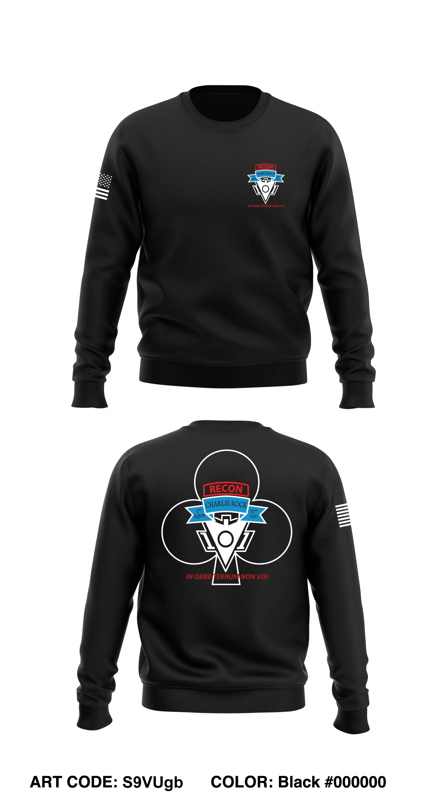 1-32 cav Charlie troop Store 1 Core Men's Crewneck Performance Sweatshirt - S9VUgb