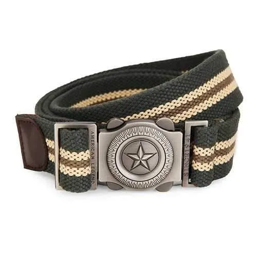 140CM Men Pentagram Extended Length Canvas Military Tactical Belt Automatic Buckle