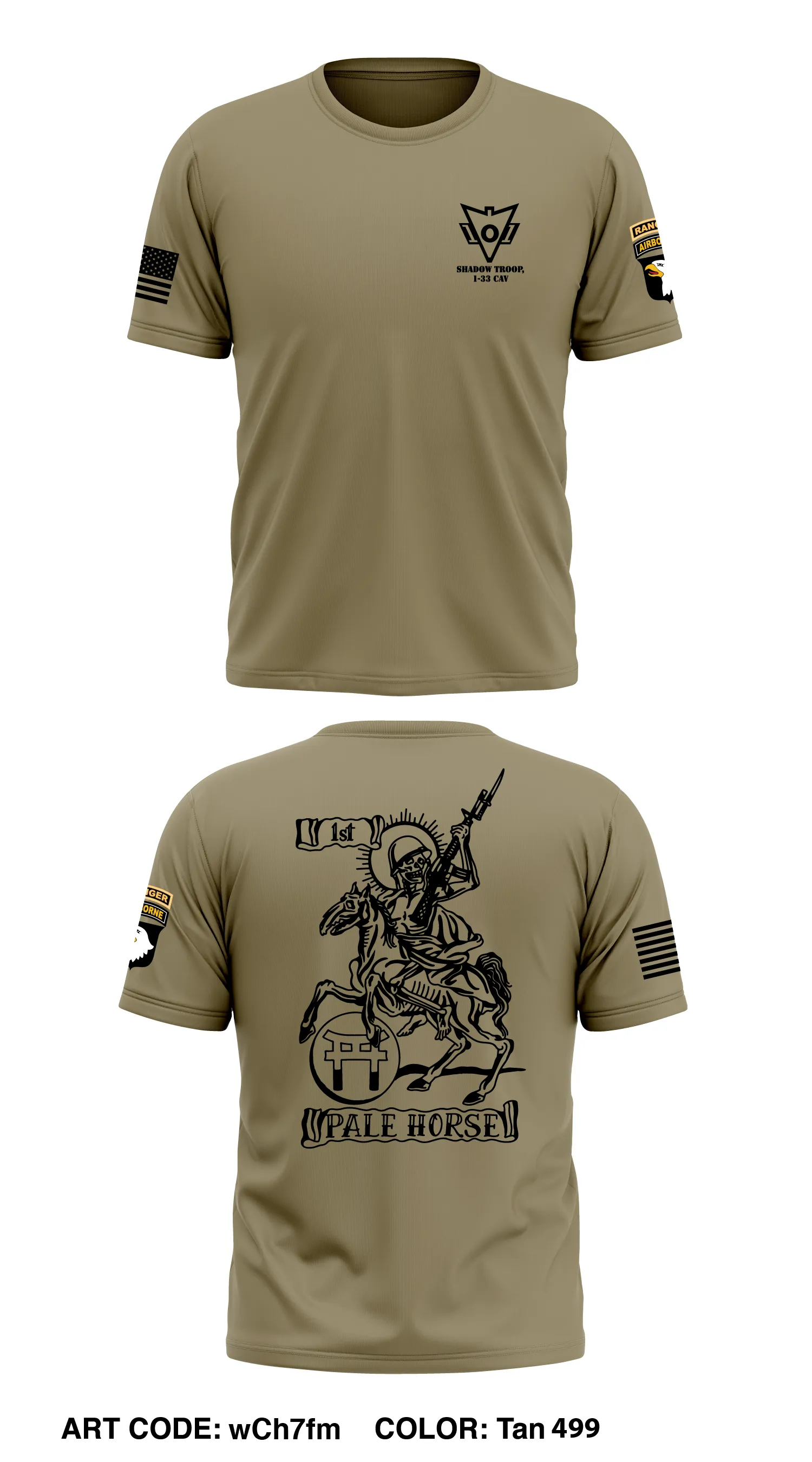 1st PLT, C Troop, 1-33 CAV Store 1 Core Men's SS Performance Tee - wCh7fm