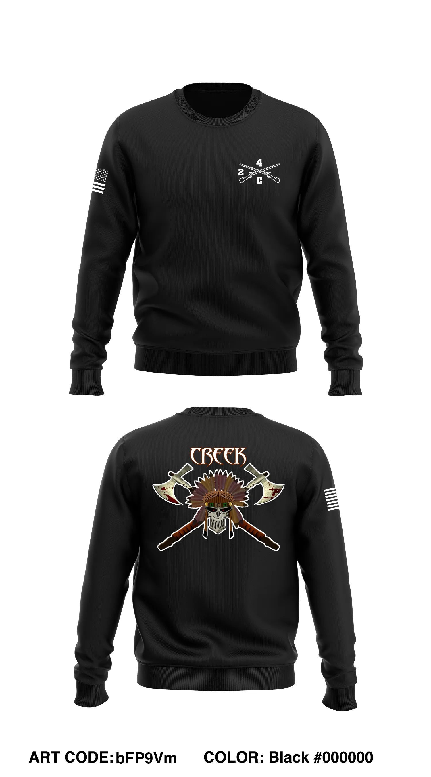 2-4 IN, Creek Co Store 1 Premium Core Men's Crewneck Performance Sweatshirt - bFP9Vm
