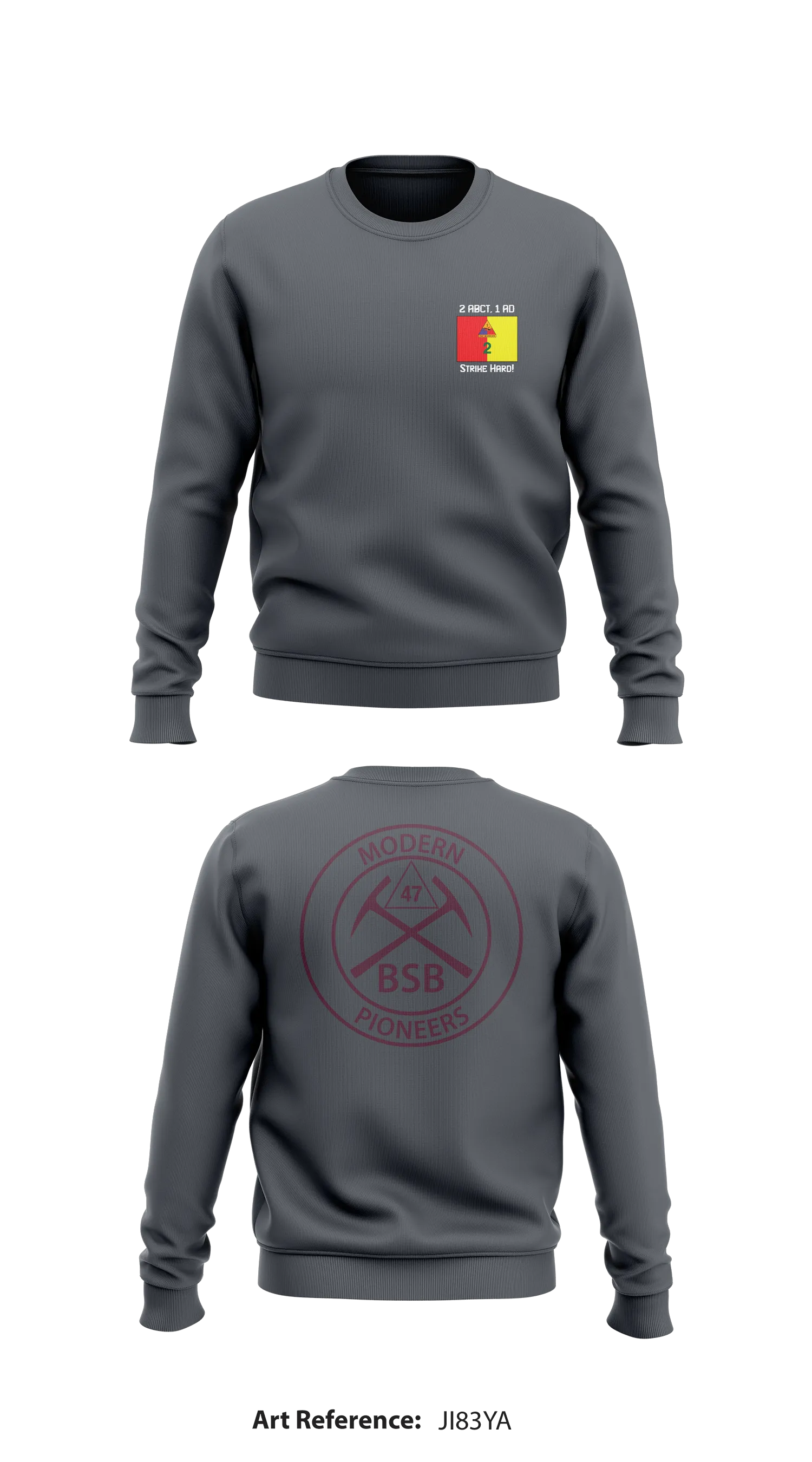 47th Brigade Support Battalion Store 1 Core Men's Crewneck Performance Sweatshirt - JI83Ya