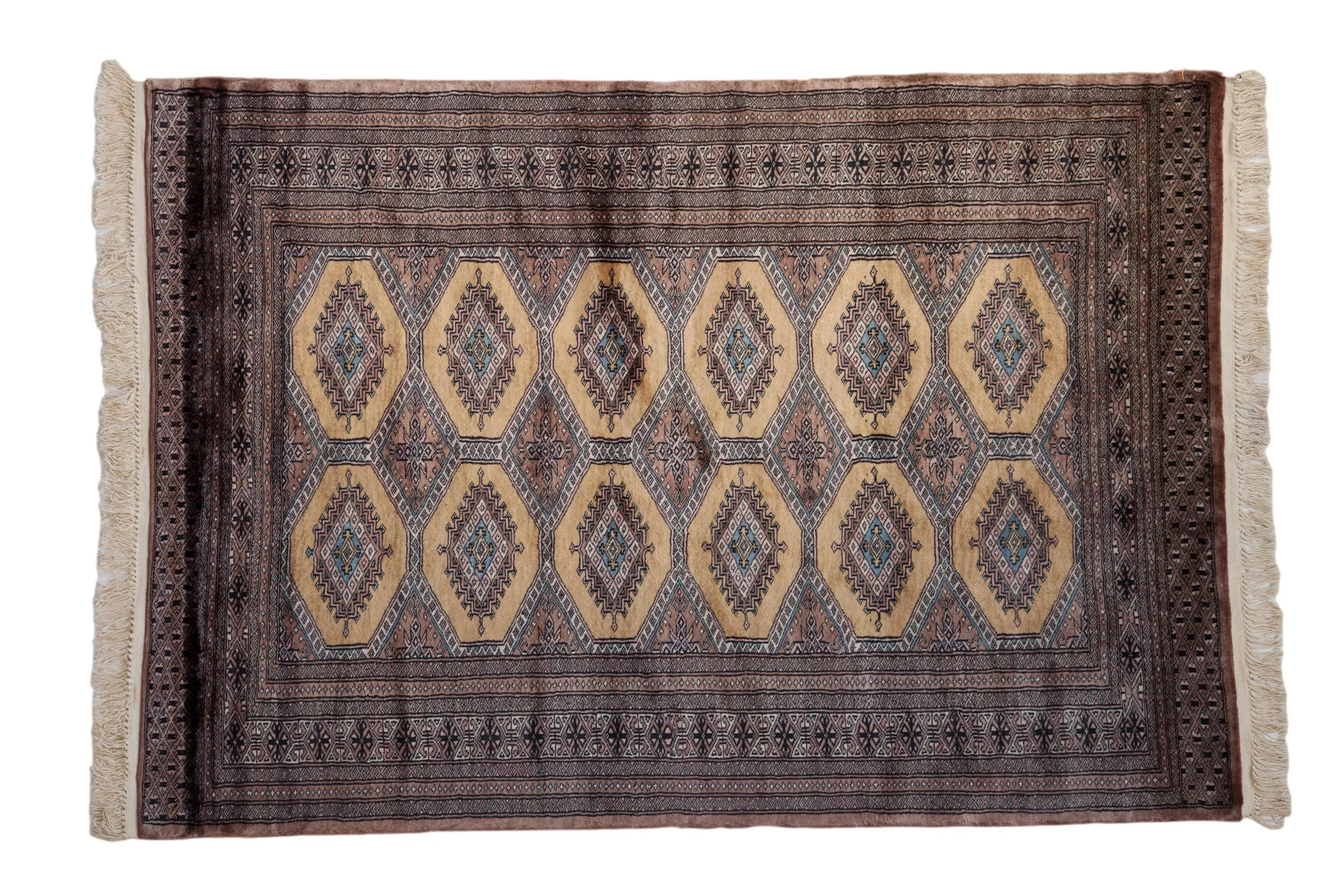 4x6 Vintage Fine Pakistani Turkmen Design Rug
