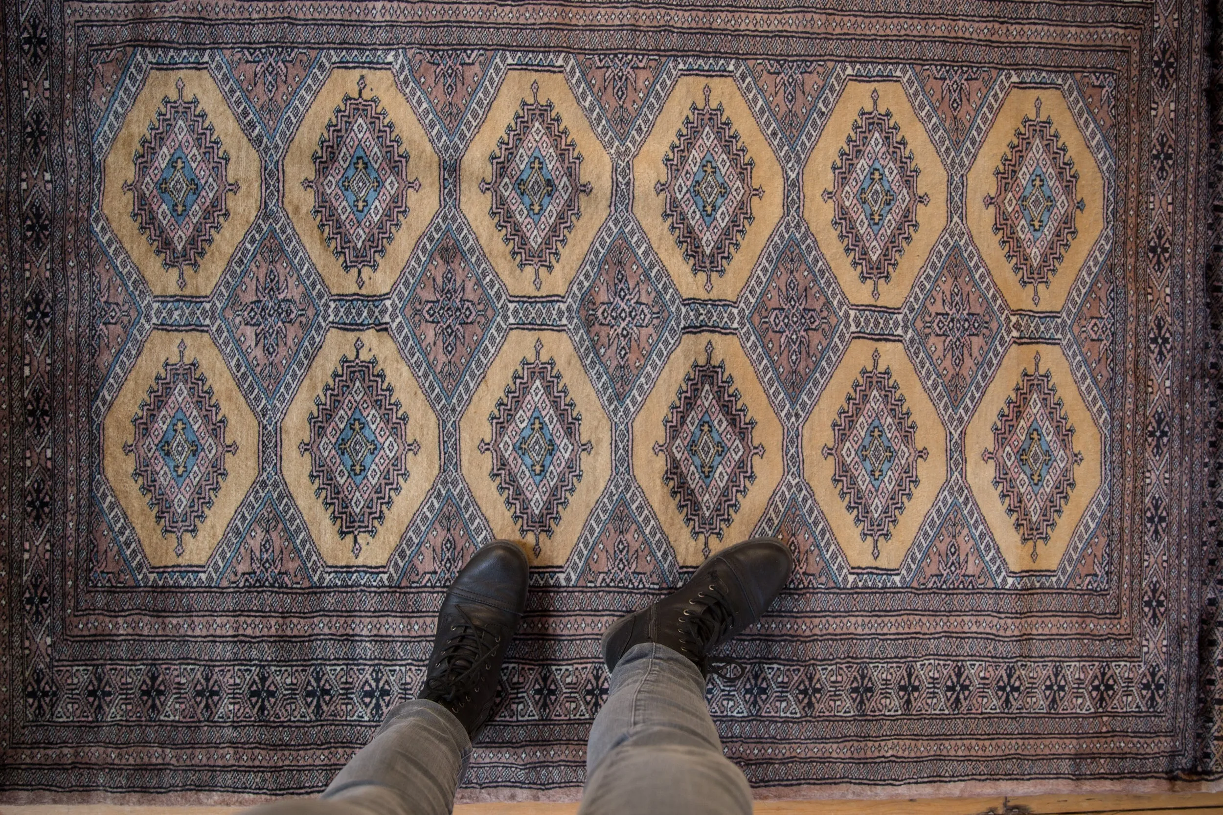 4x6 Vintage Fine Pakistani Turkmen Design Rug