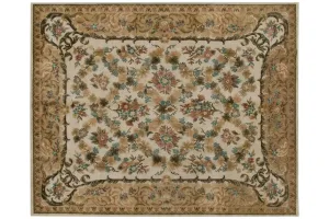 8x10 Vintage Contemporary Indian Savonnerie Design Carpet