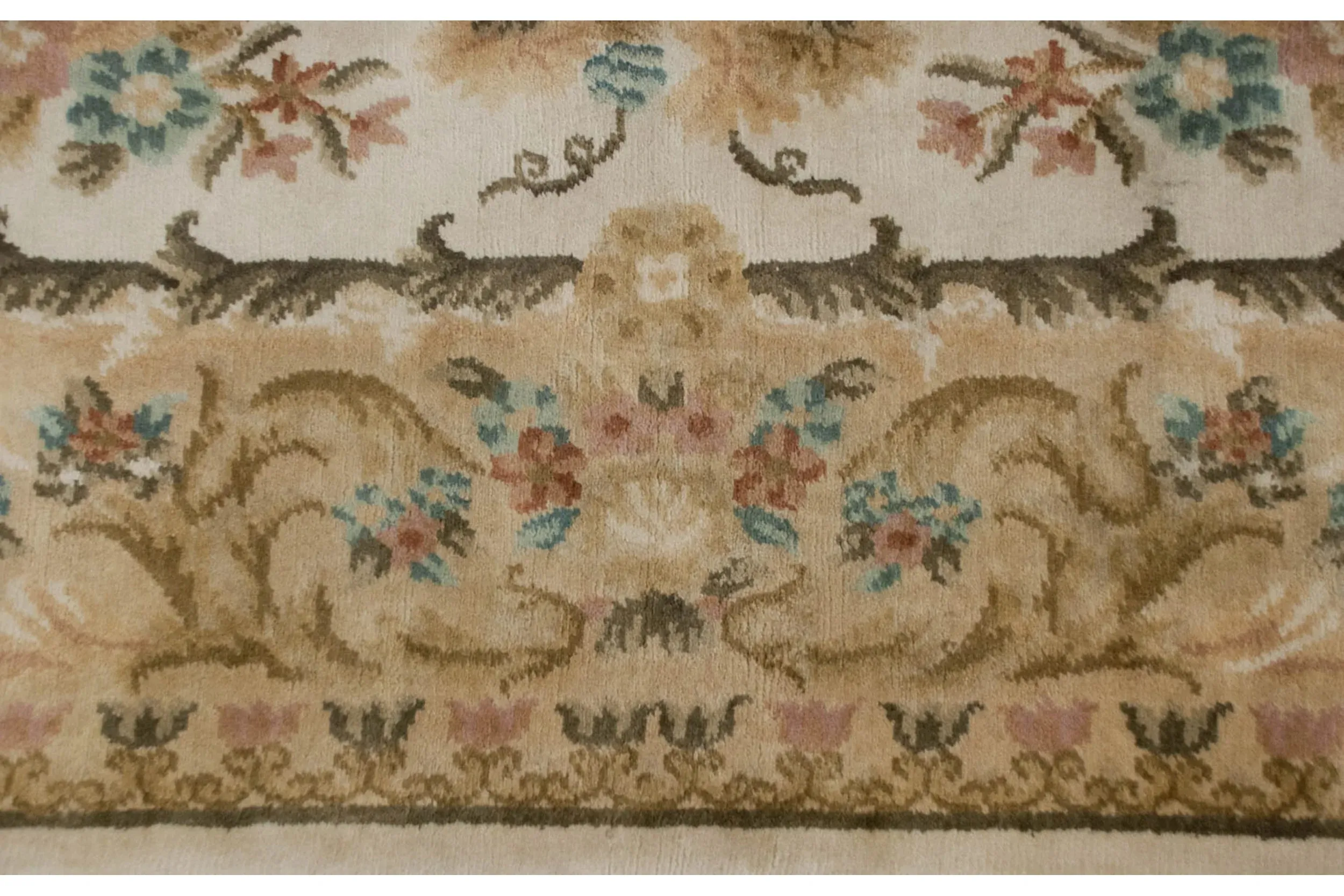 8x10 Vintage Contemporary Indian Savonnerie Design Carpet