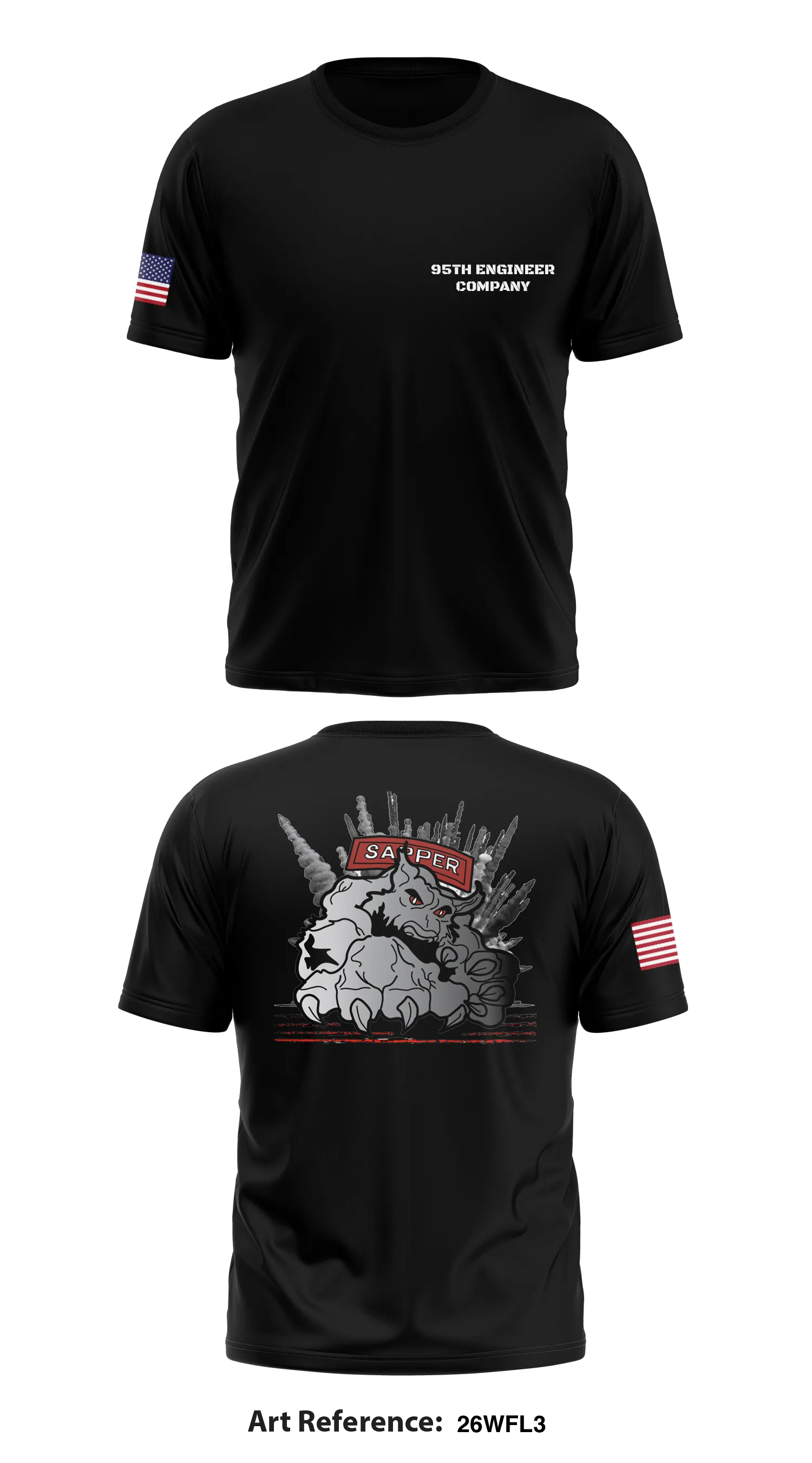 95th Engineer Company  Store 1  Core Men's SS Performance Tee - 26WFL3