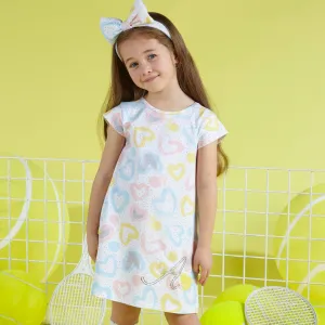A DEE - Valerie Tennis Club Print Jersey Dress - White