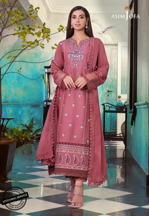 AJIM-23 Asim Jofa The Iqra & Minal Edit Winter Collection 2022 | Unstitched Embroidered Cotton Suits