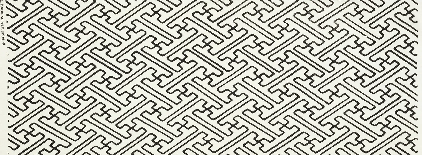 Alan Campbell Fabric: Saya Gata Lines - Custom Black on Oyster Heavy Linen