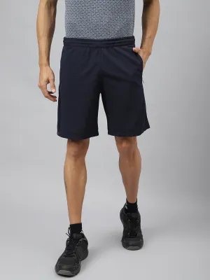 Alcis Men Navy Anti-Static Slim-Fit Training Shorts