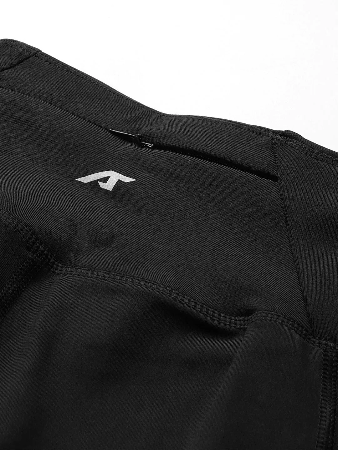 Alcis Women Black Plum High-Impact Performance Anti-Static Soft-Touch Slim-Fit Running Shorts