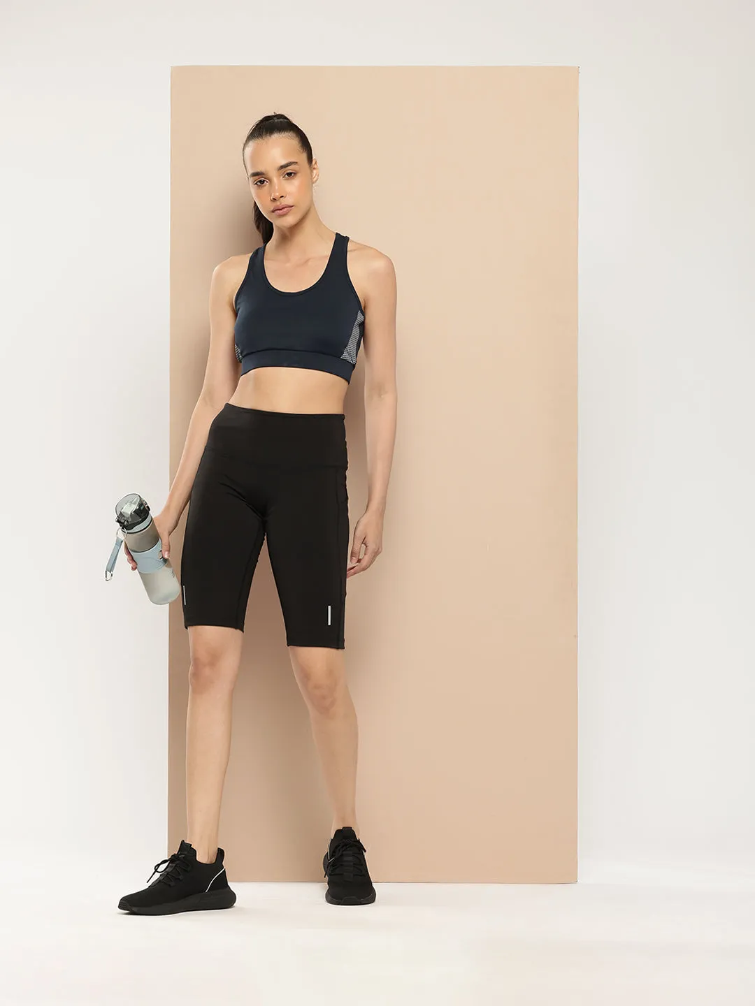 Alcis Women Black Plum High-Impact Performance Anti-Static Soft-Touch Slim-Fit Running Shorts