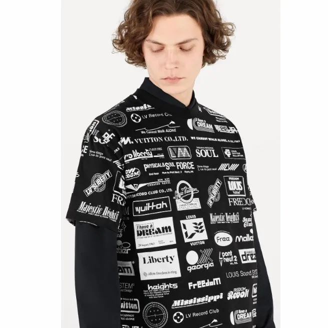 Allover Logos Printed T-Shirt