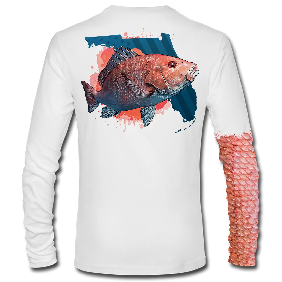 American Red Snapper - Long Sleeve Performance Shirt