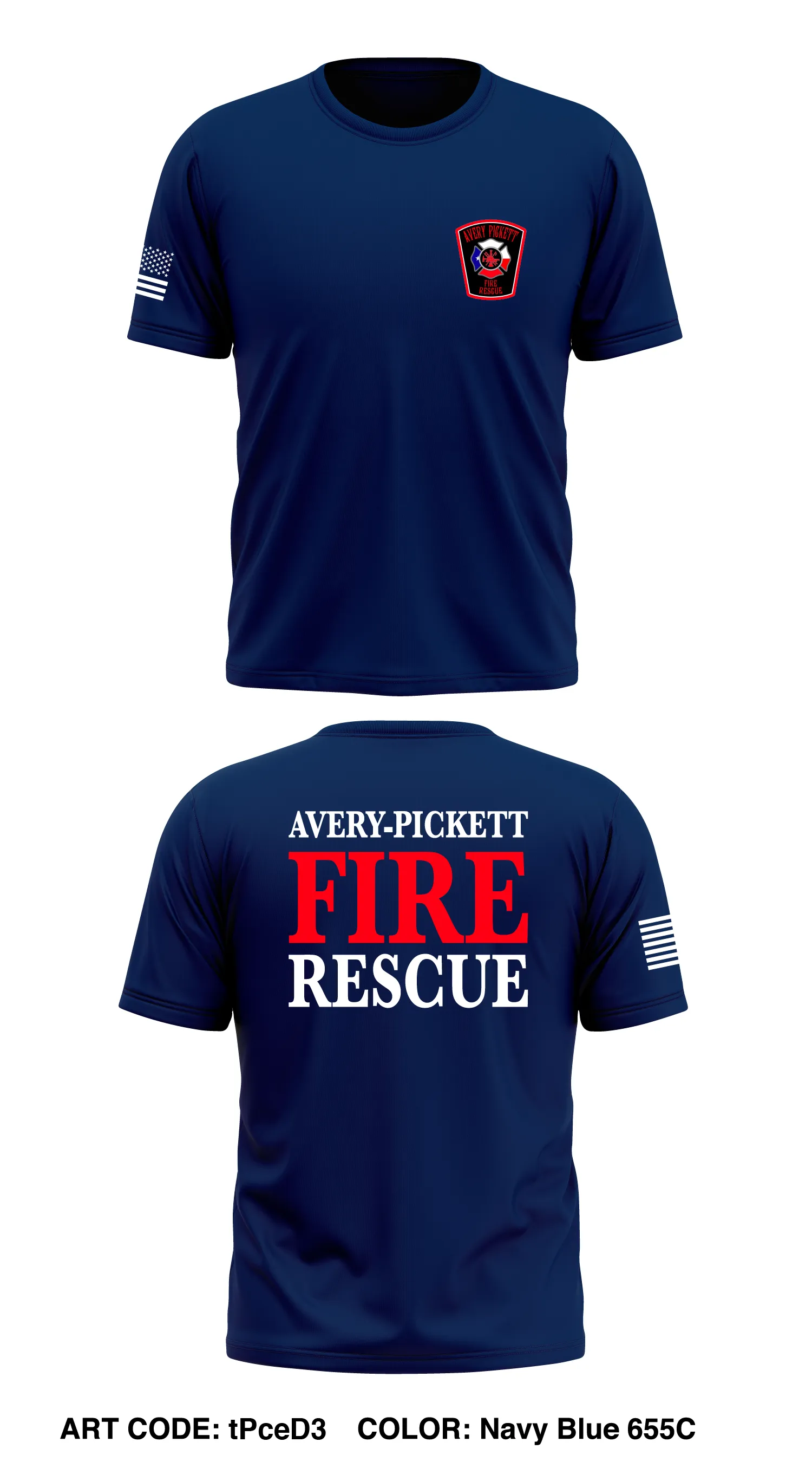 Avery-Pickett Fire Rescue  Store 1 Core Men's SS Performance Tee - tPceD3