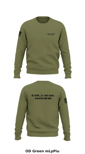 B Trp, 2-38 Cav, 504th BFSB Store 1 Core Men's Crewneck Performance Sweatshirt - mLpPiu
