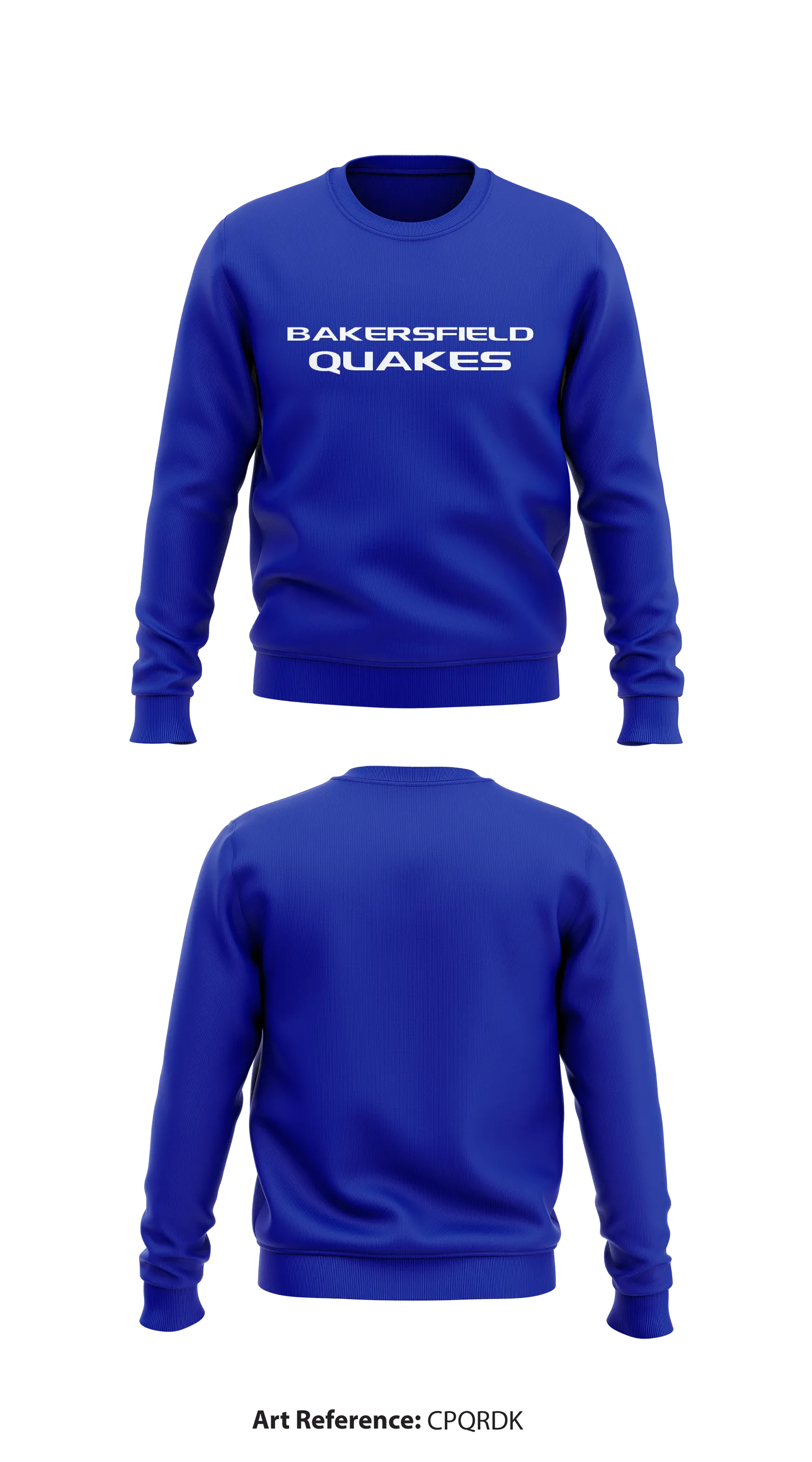 Bakersfield Quakes Core Men's Crewneck Performance Sweatshirt - cpqRdk