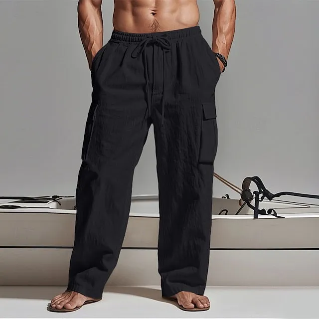 Beach Cargo Practical design Men's Pants Trousers Pants Summer Gauze Pants Super sale
