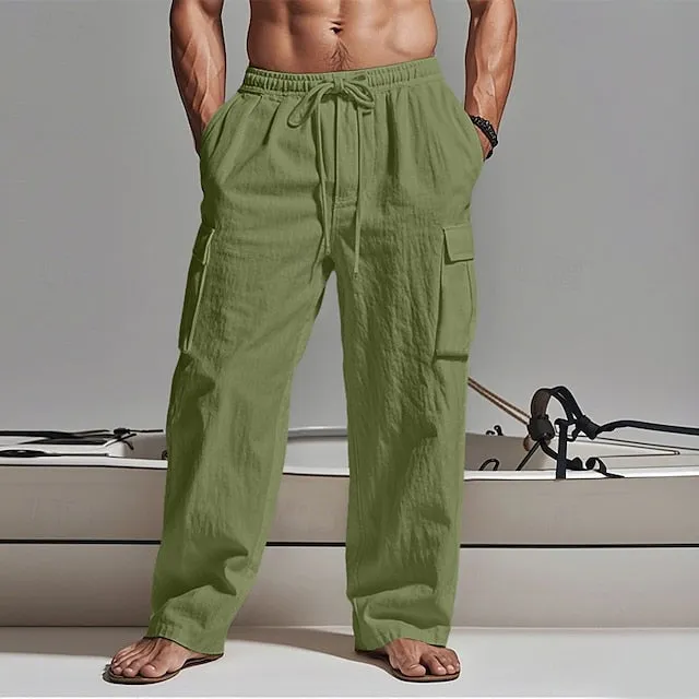 Beach Cargo Practical design Men's Pants Trousers Pants Summer Gauze Pants Super sale