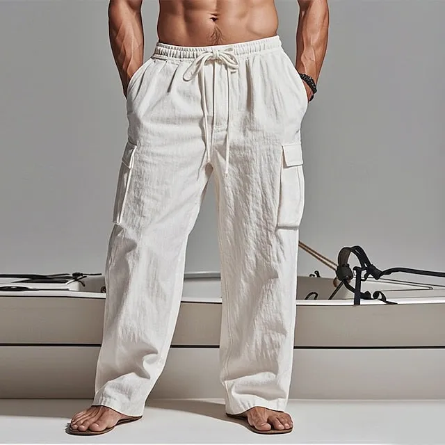 Beach Cargo Practical design Men's Pants Trousers Pants Summer Gauze Pants Super sale