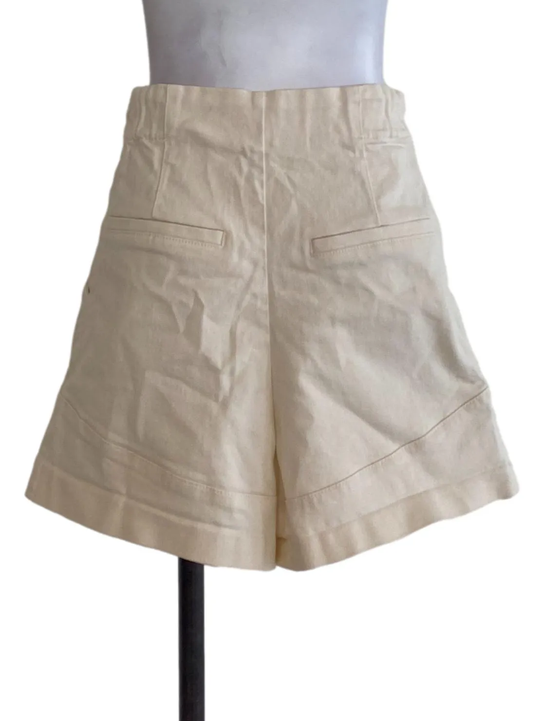Beige Plain Shorts