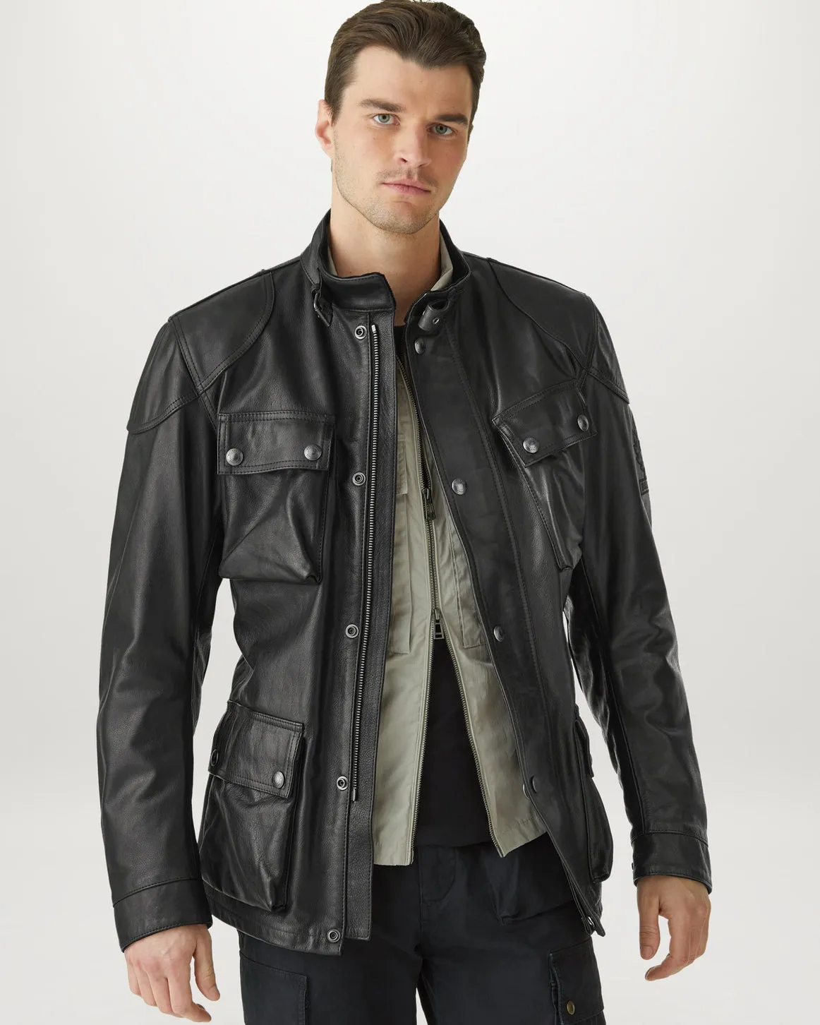 Belstaff Trialmaster Leather Jacket - Antique Black