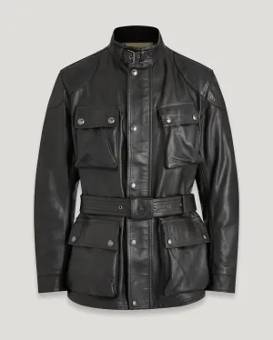 Belstaff Trialmaster Leather Jacket - Antique Black