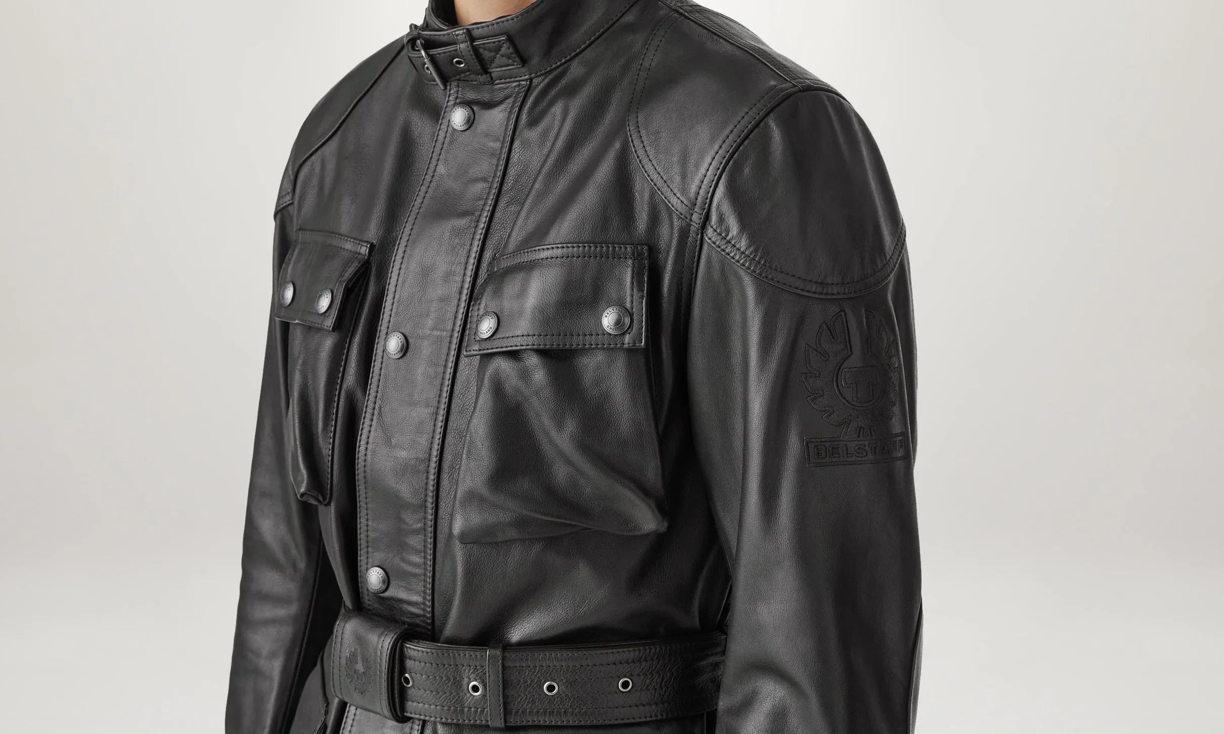 Belstaff Trialmaster Leather Jacket - Antique Black