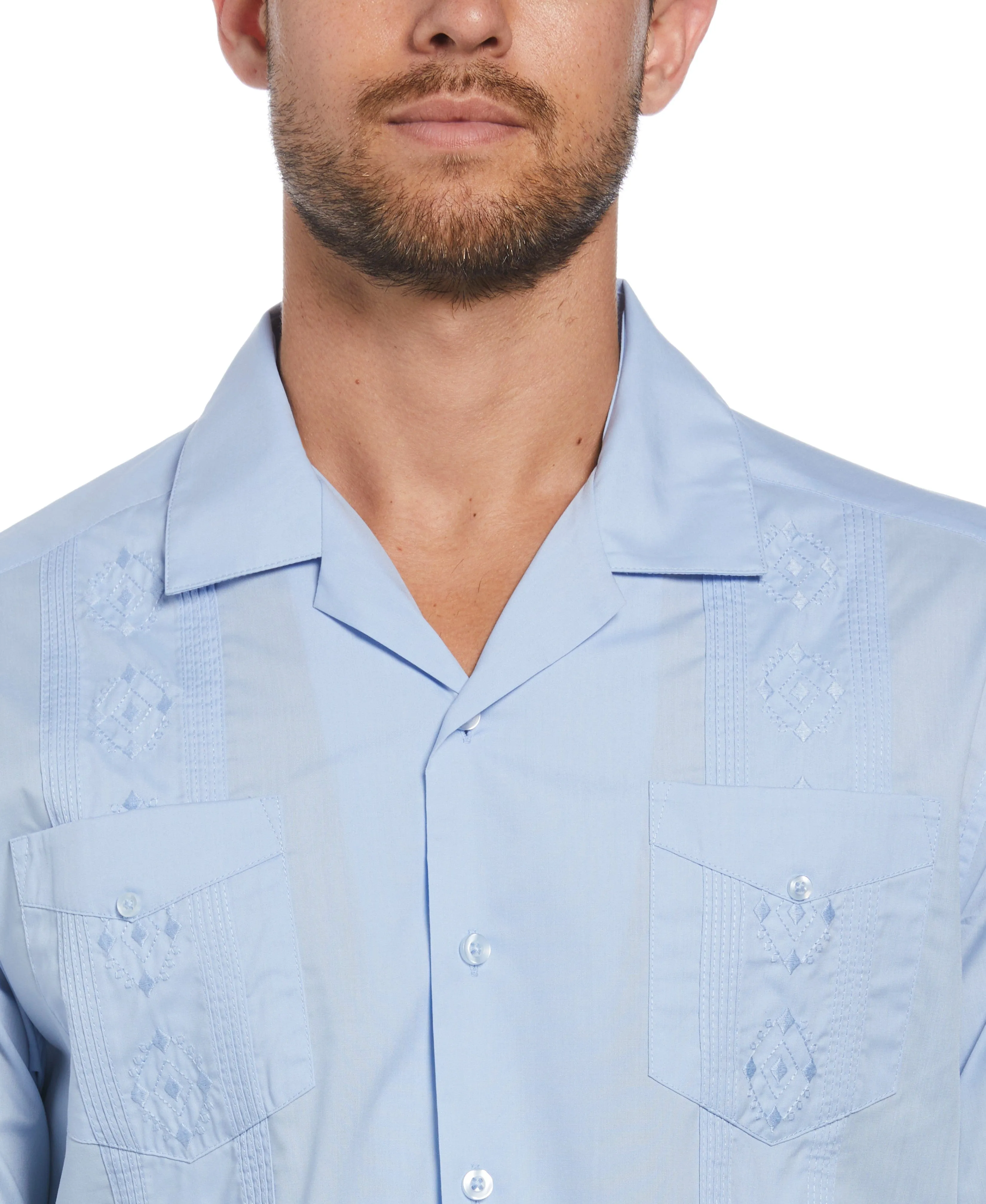 Big & Tall Authentic Embroidered Guayabera Shirt