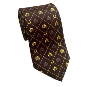 Black Horse Troop Silk Tie - Black & Gold