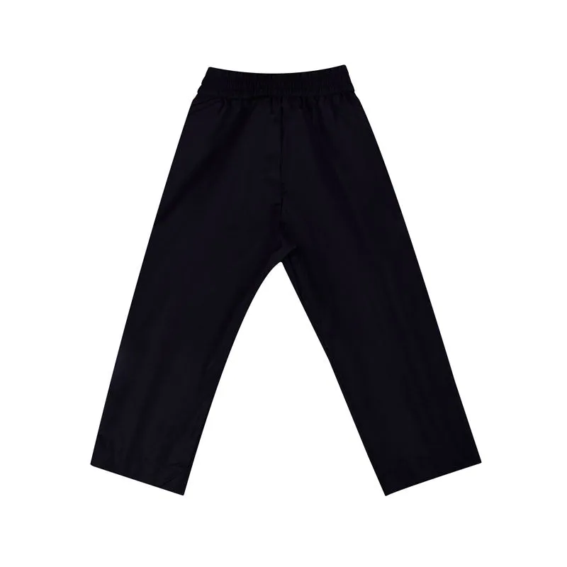 Black Industrial Logo Trousers