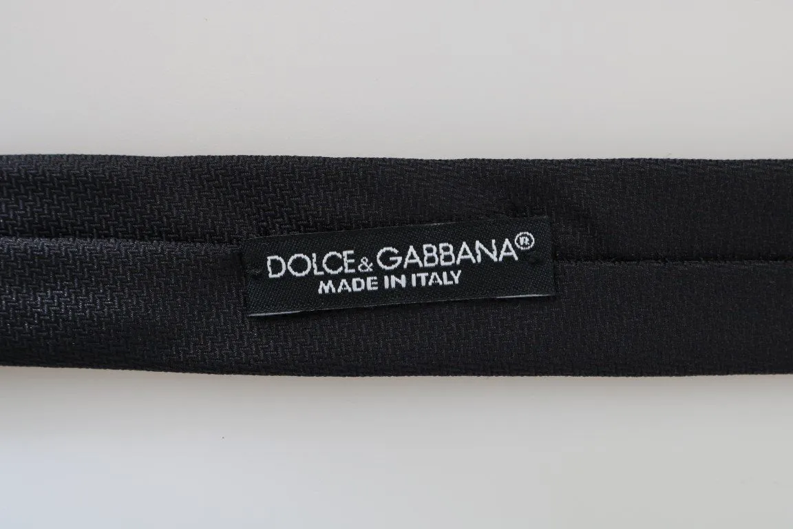 Blue Silk Patterned Slim Tie