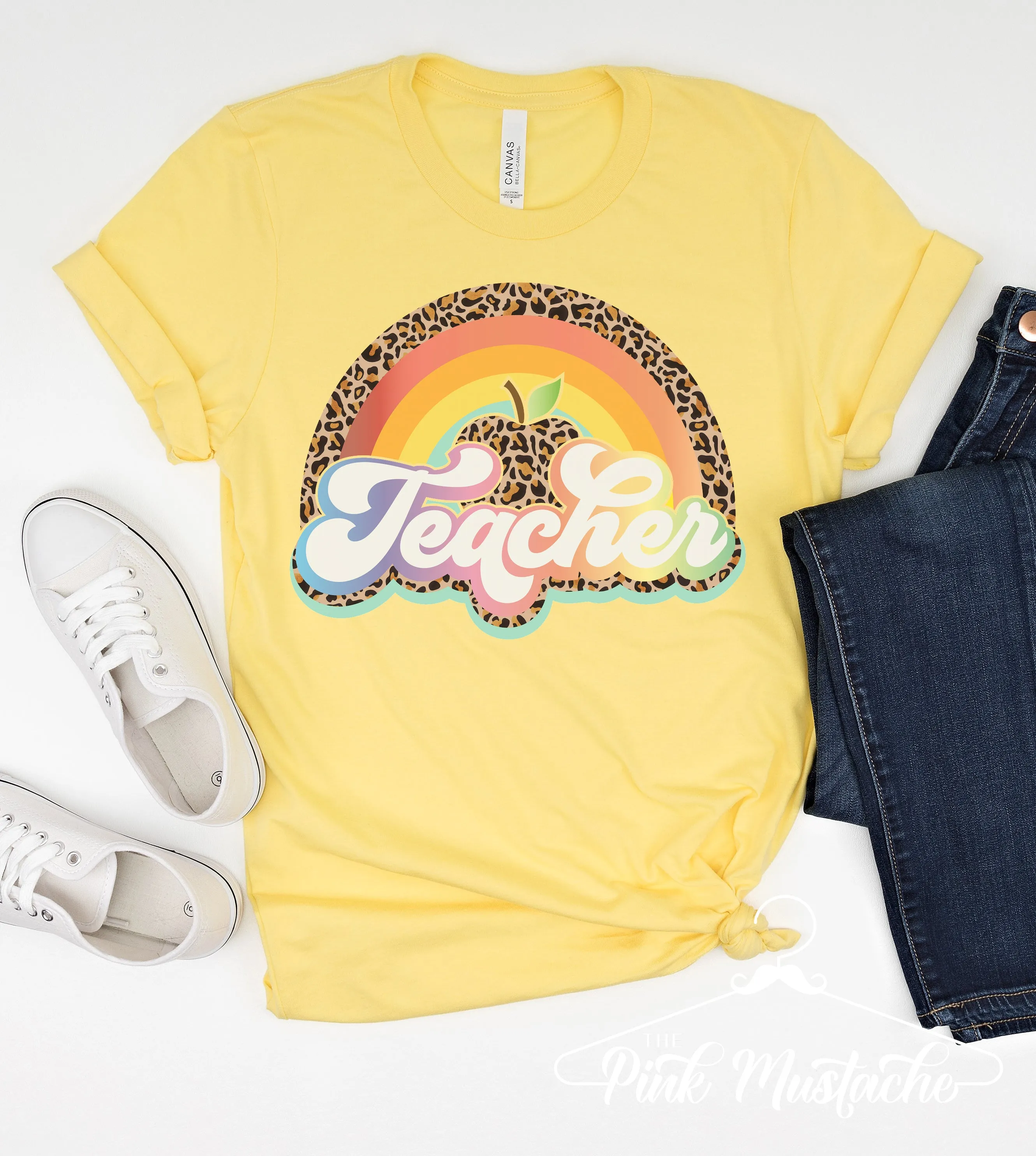 Bright Back To School Rainbow Teacher Tees / Teacher Shirts