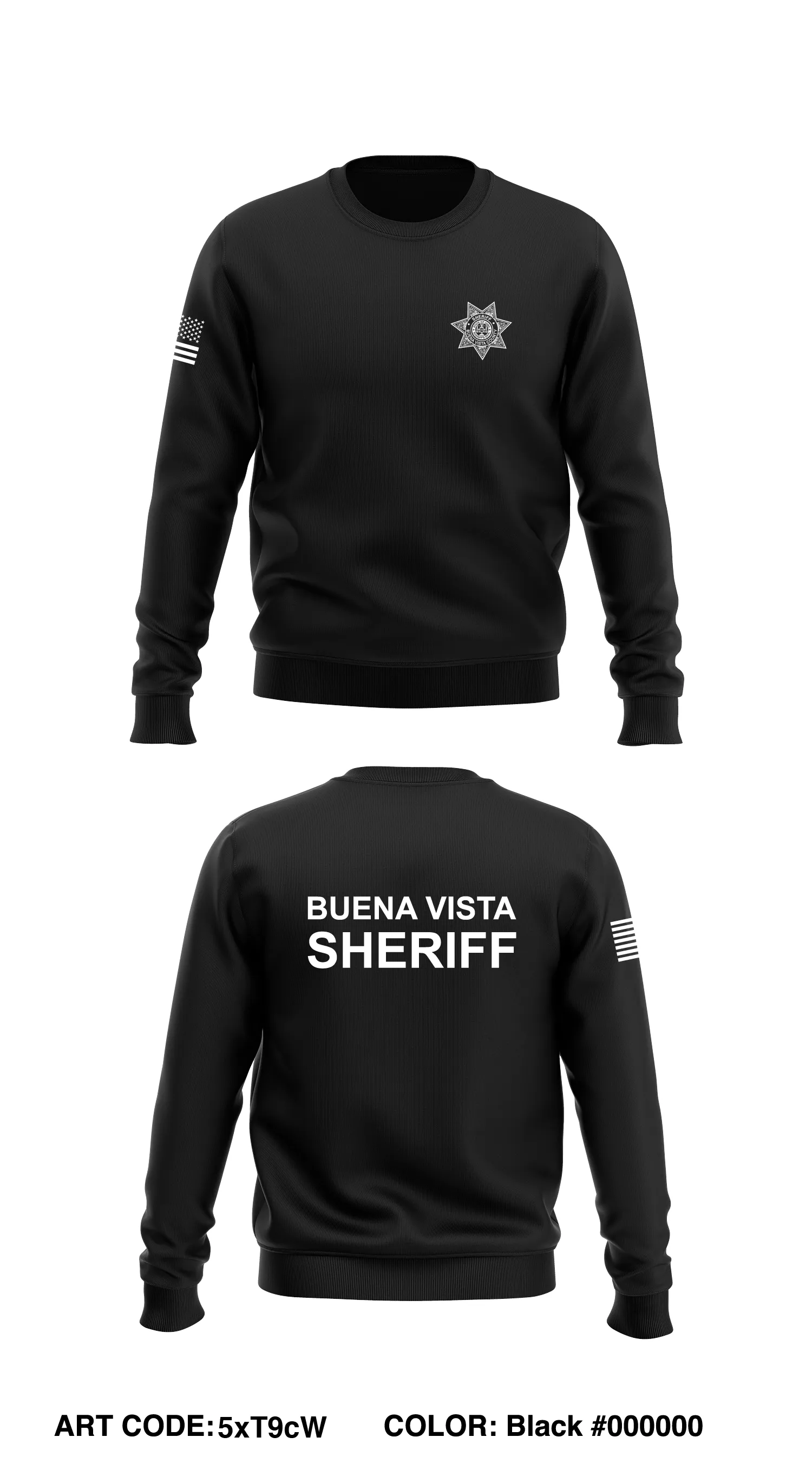 Buena Vista County Core Men's Crewneck Performance Sweatshirt - 5xT9cW