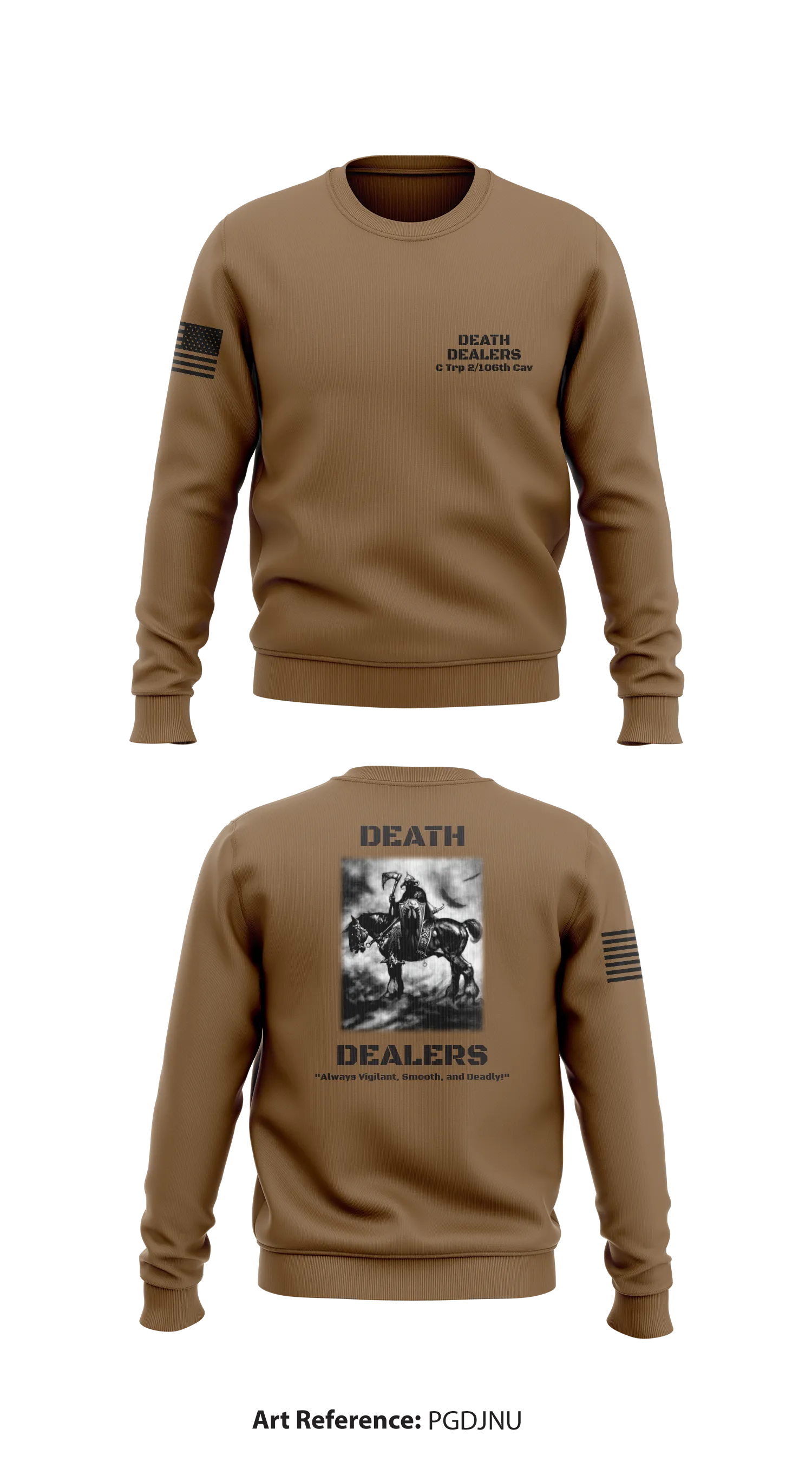 C Trp 2-106th Cav Core Men's Crewneck Performance Sweatshirt - PGdJnU