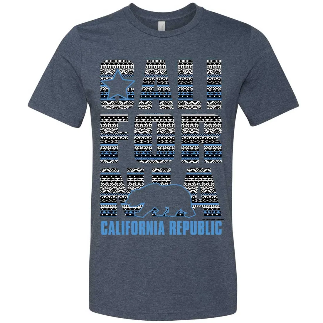California Republic Tribal Aztec Asst Colors Mens Fitted Tee