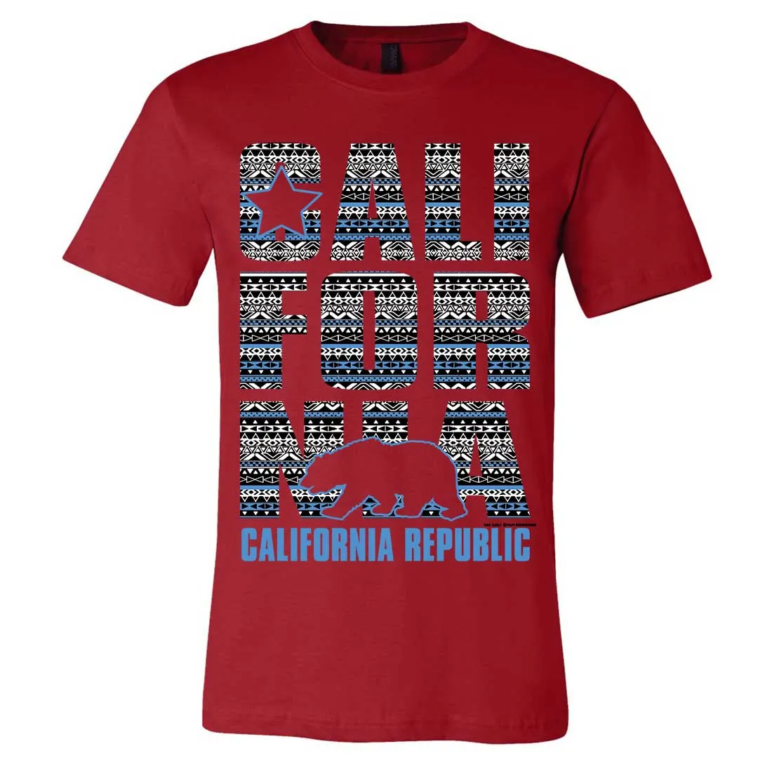 California Republic Tribal Aztec Asst Colors Mens Fitted Tee