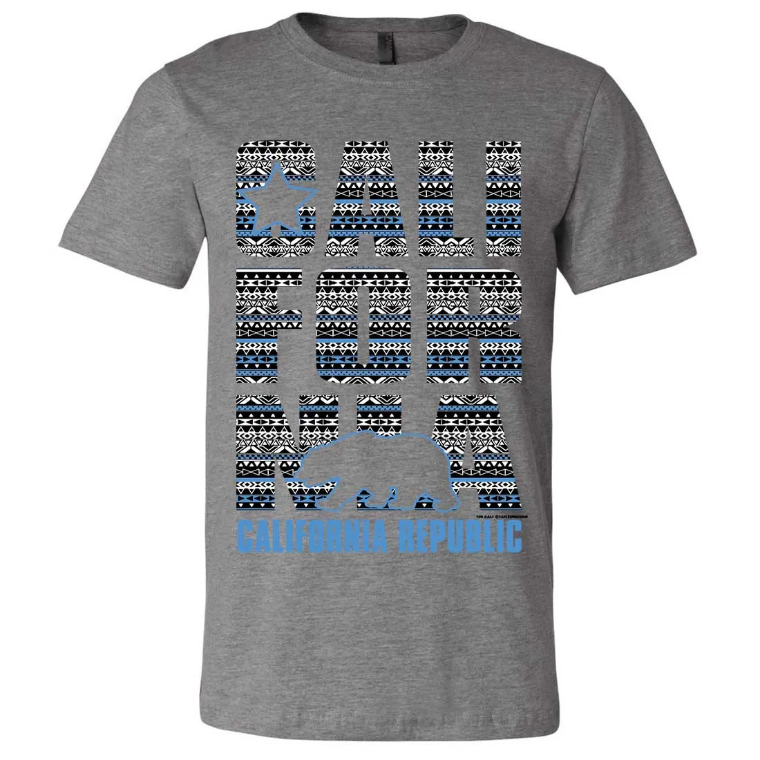 California Republic Tribal Aztec Asst Colors Mens Fitted Tee
