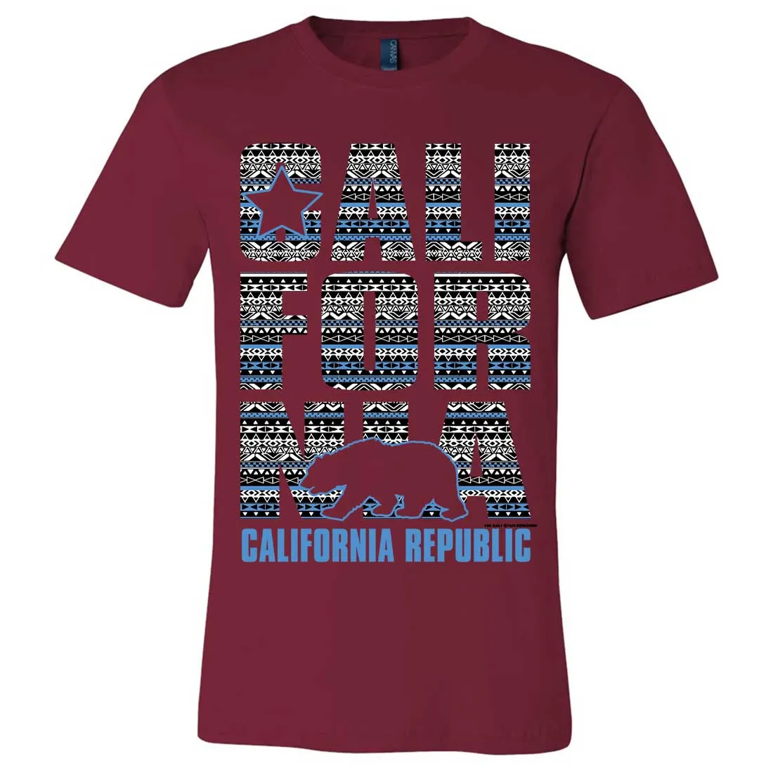 California Republic Tribal Aztec Asst Colors Mens Fitted Tee