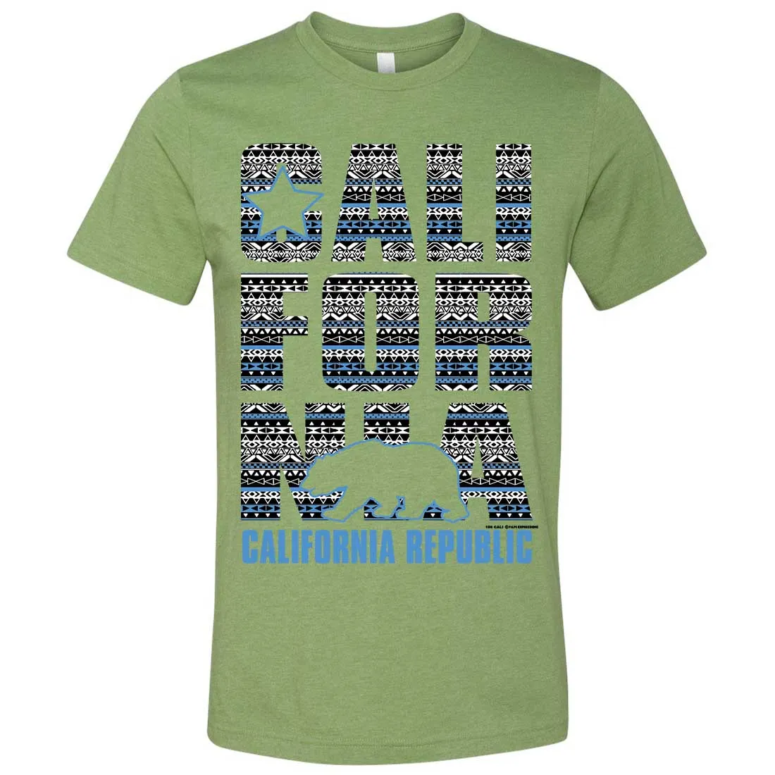 California Republic Tribal Aztec Asst Colors Mens Fitted Tee