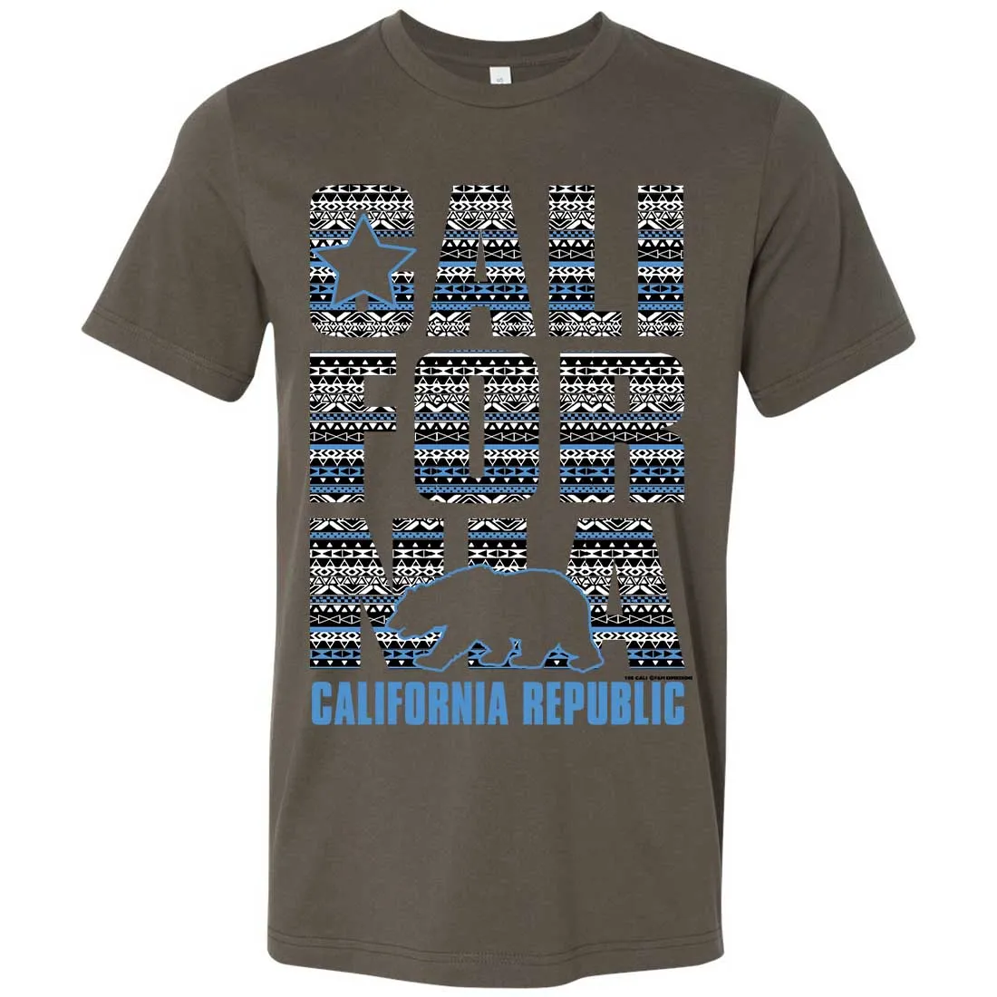 California Republic Tribal Aztec Asst Colors Mens Fitted Tee