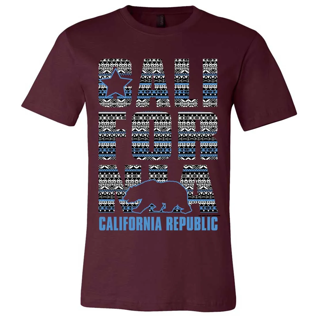 California Republic Tribal Aztec Asst Colors Mens Fitted Tee
