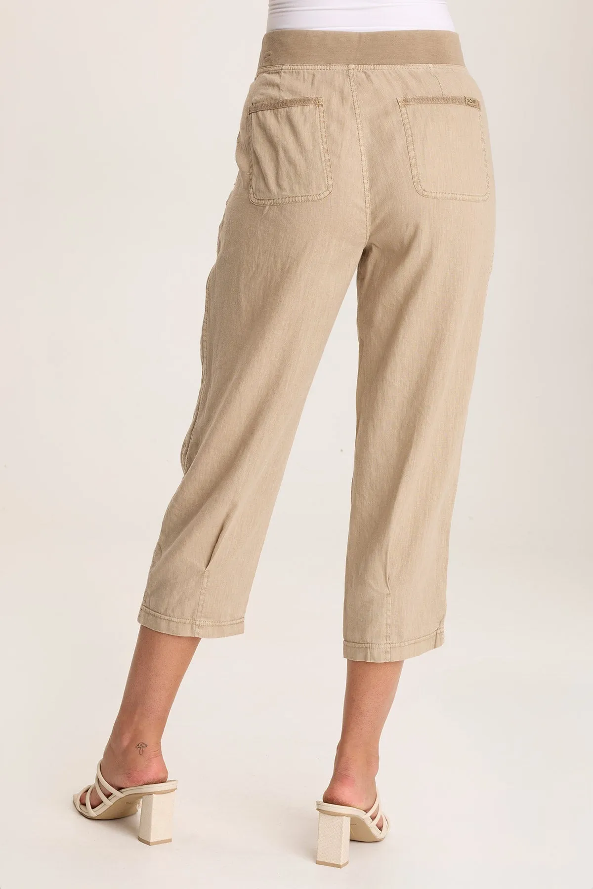 Camden Linen Tapered Crop Pant