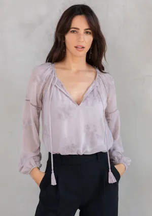 Cameron Embroidered Chiffon Blouse