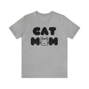 Cat Mom Printed Tee Shirt