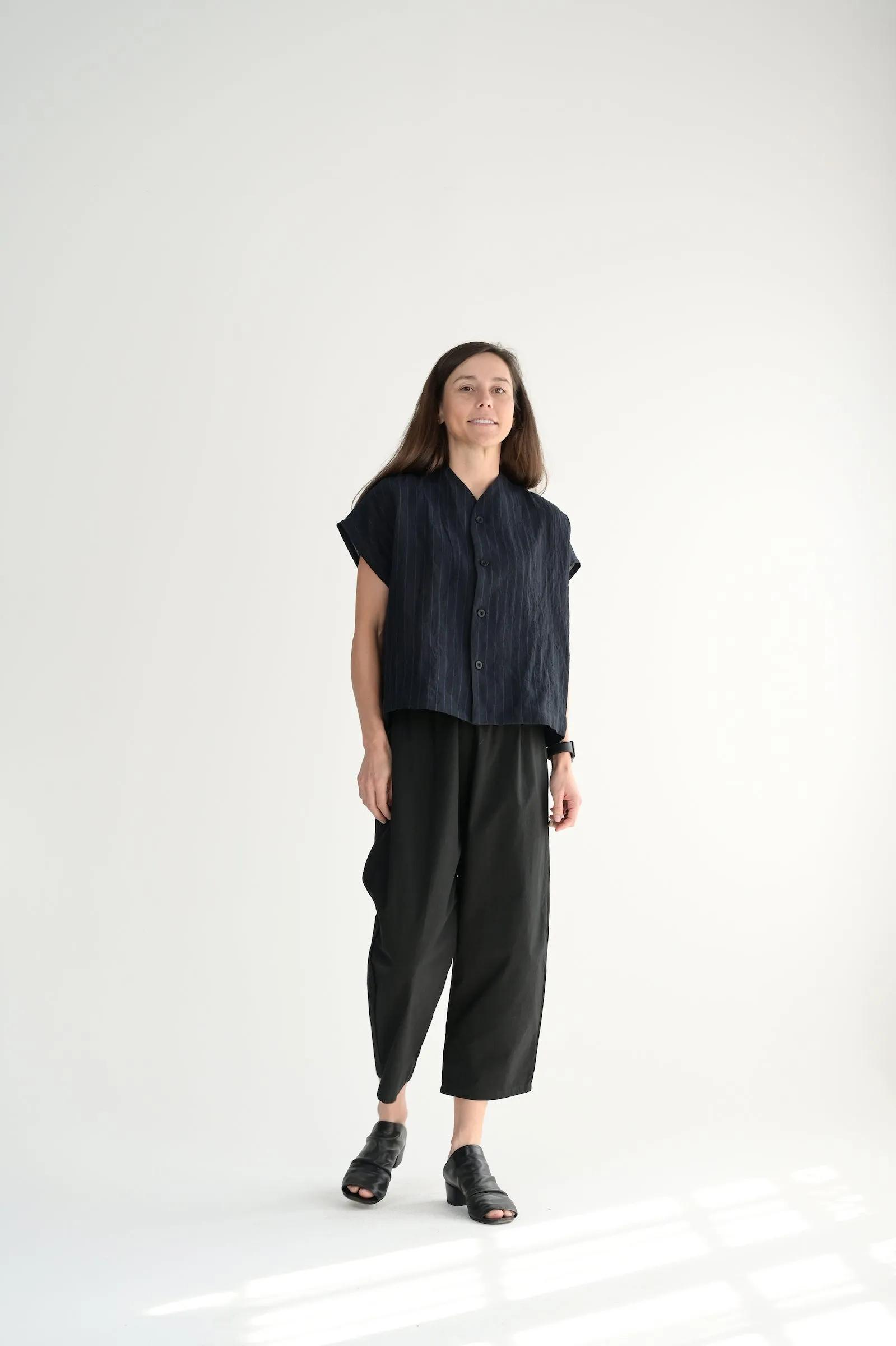 Chandler Shirt in Butcher Stripe Ink