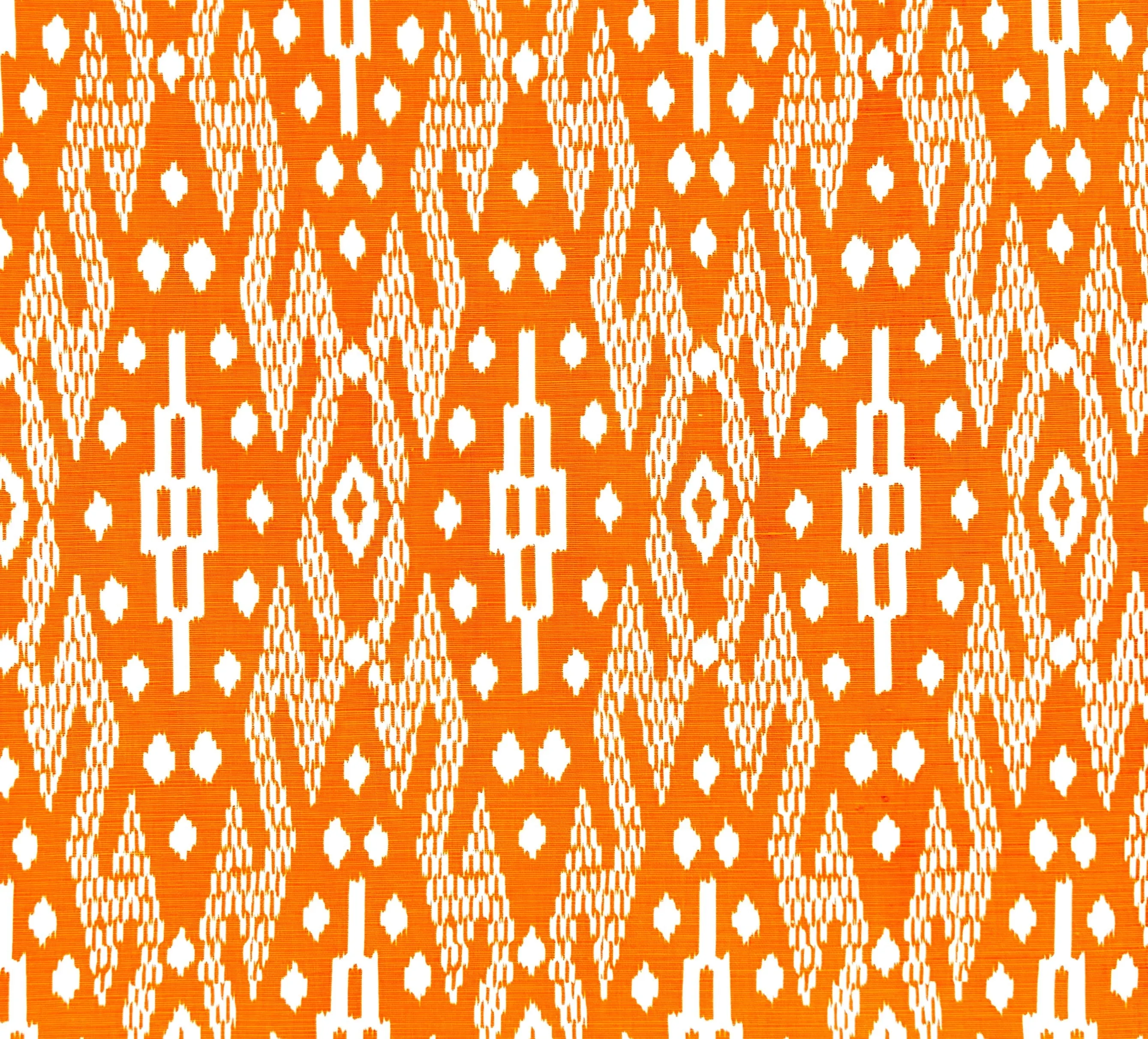 China Seas Fabric: Andros Batik - Custom Orange on Tinted Belgian Linen / Cotton