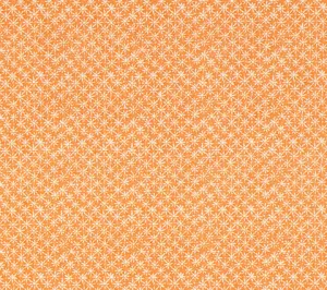 China Seas Fabric: Balinese Star - Custom Orange / Cream on White 100% Linen