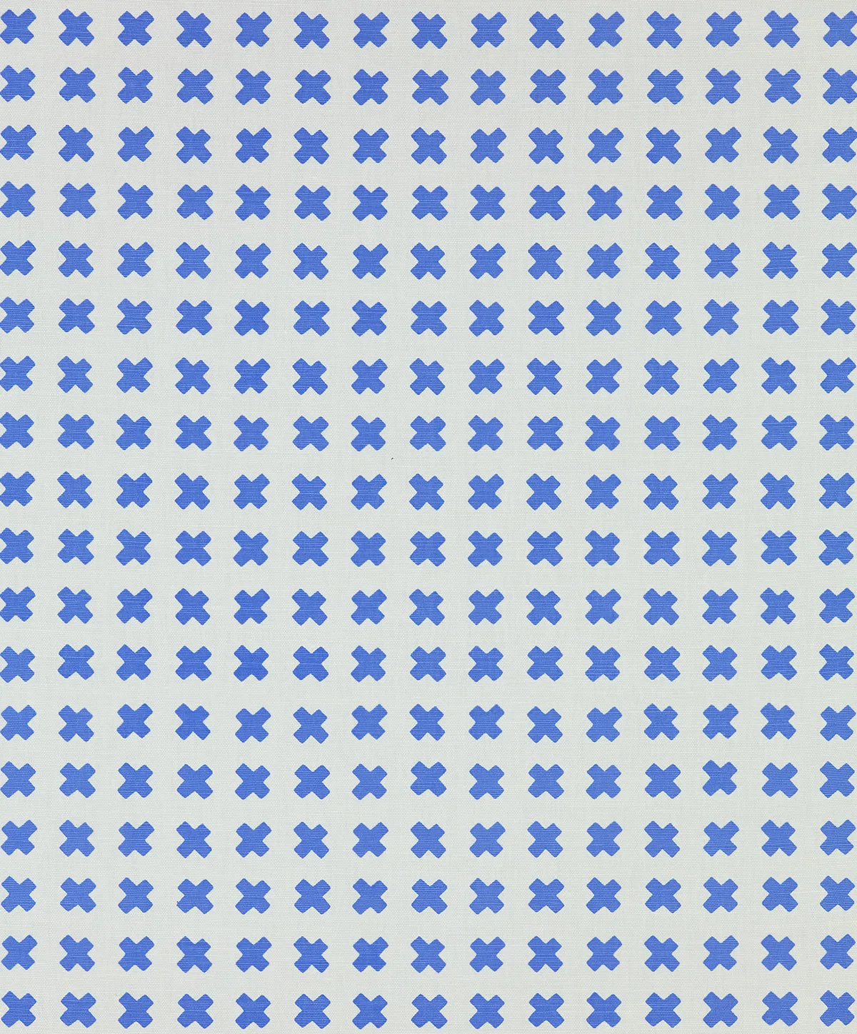 China Seas Fabric: Cross Check - Custom Sky Blue on Tan 100% Linen