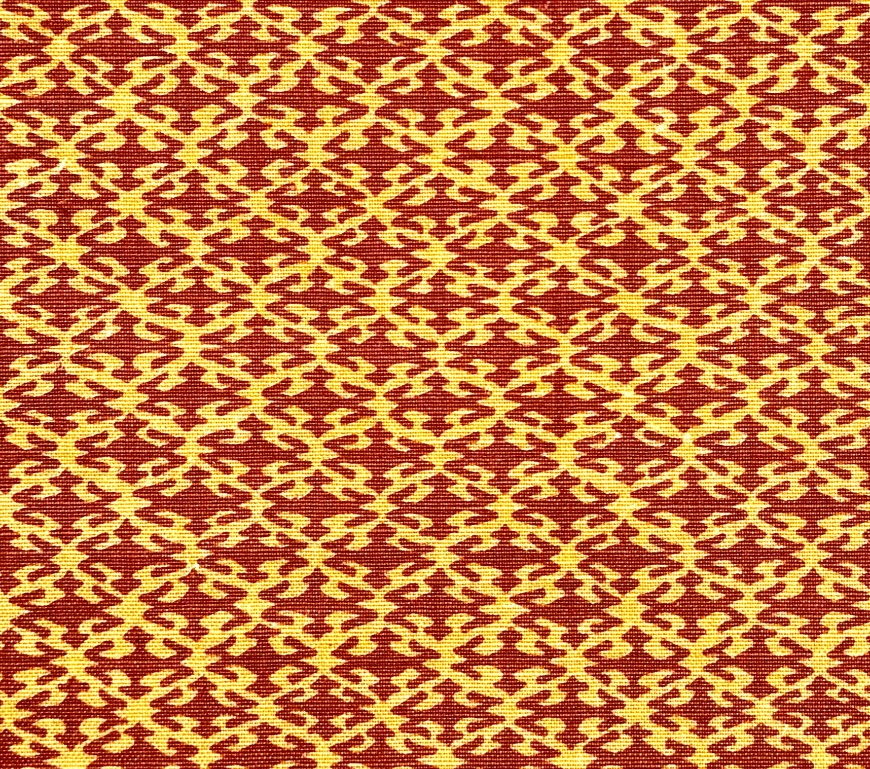 China Seas Fabric: Izmir - Cinnabar / Gold on Belgian Linen / Cotton